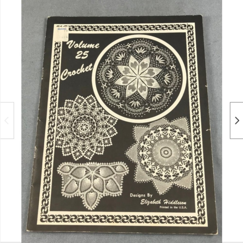 Elizabeth Hiddleson Crochet Doily Designs Pineapple Pattern Book Vol 25 Vtg 1973